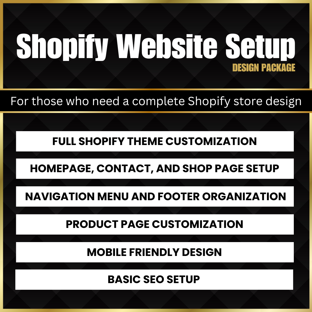 Shopify Website Setup