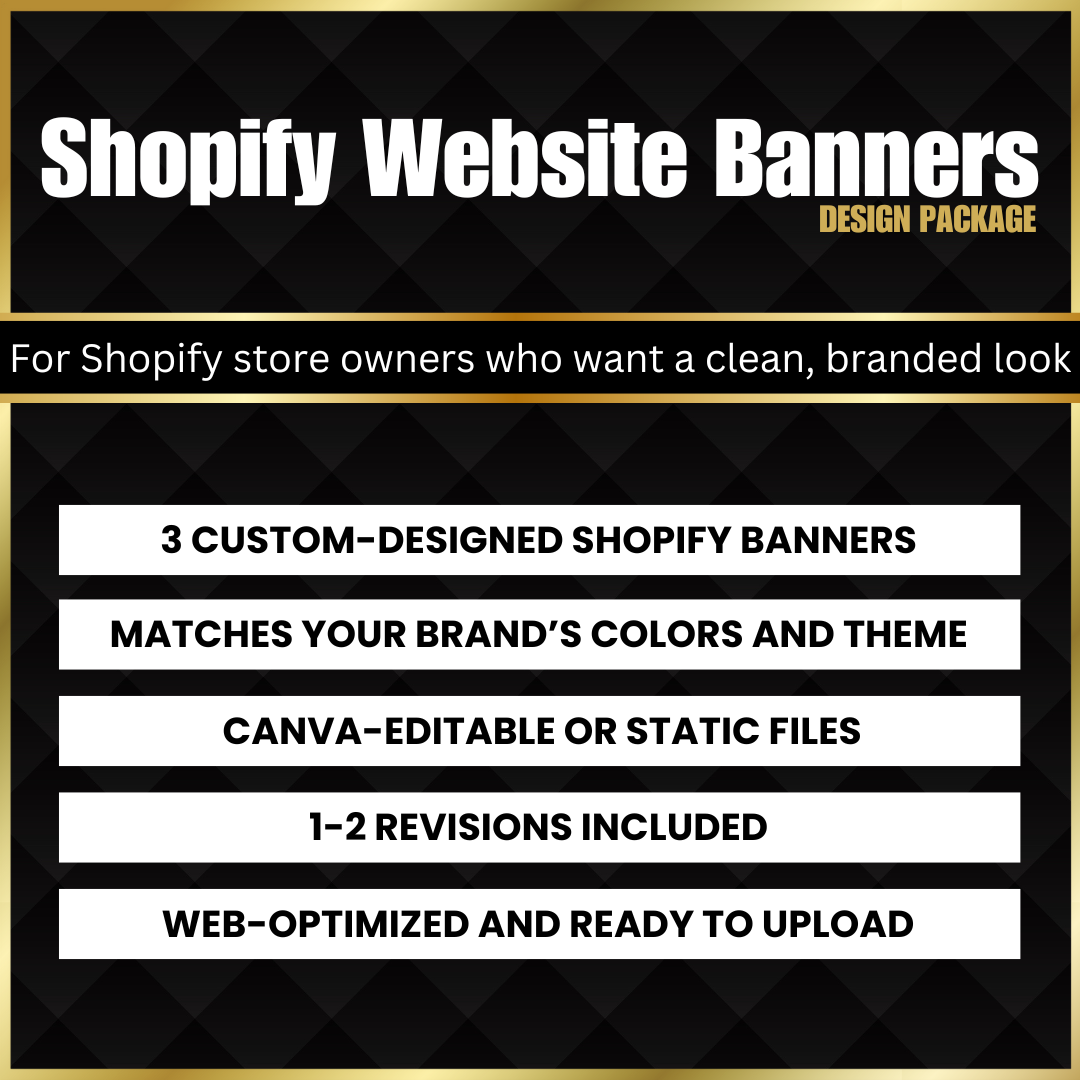 Custom Shopify Website Banners - Set of 3