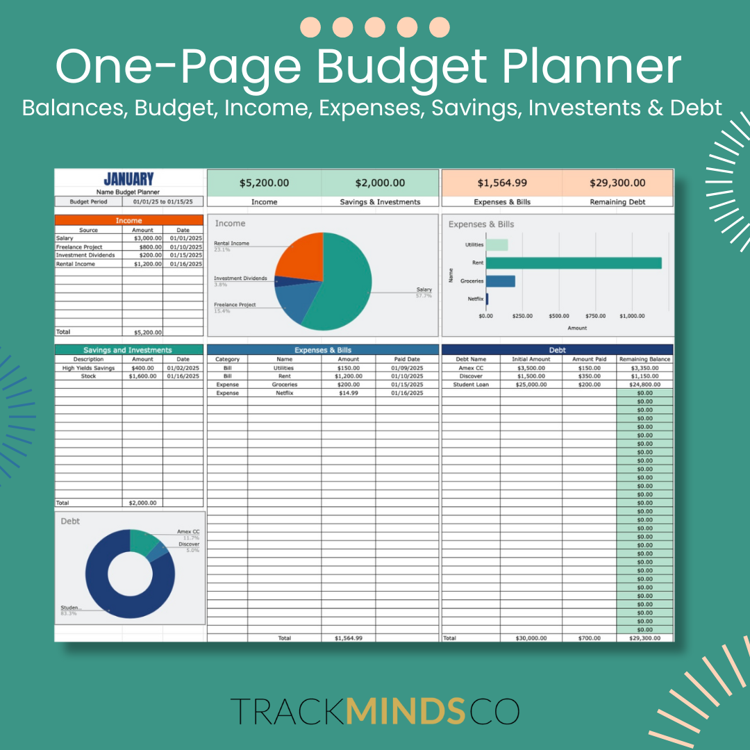 Free One-Page Budget Planner (Google Sheets)