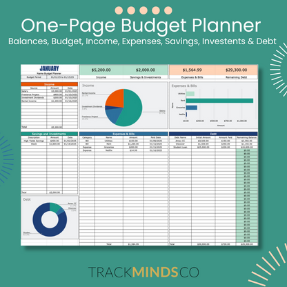 Free One-Page Budget Planner (Google Sheets)