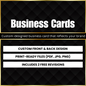 Business Cards (design only)