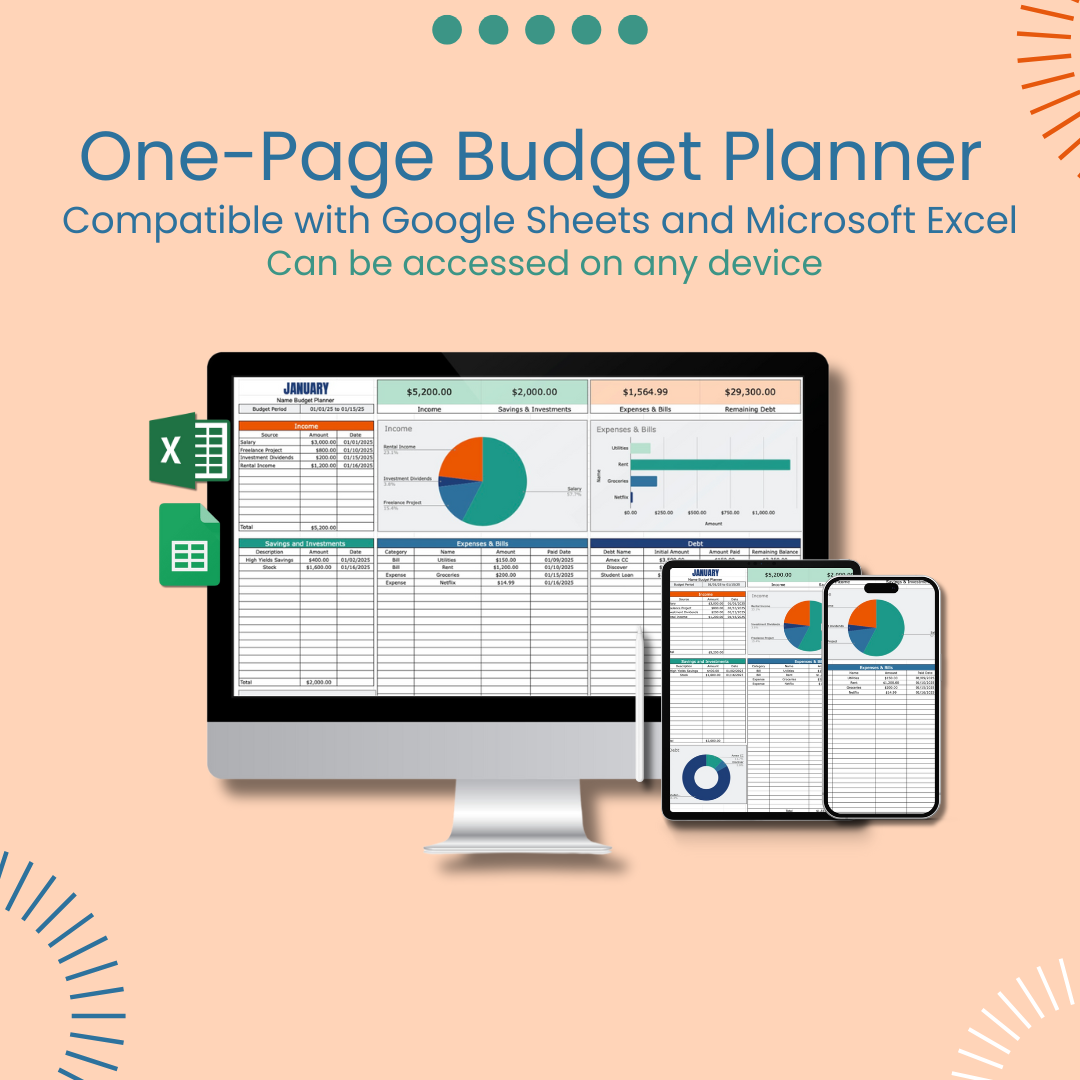 Free One-Page Budget Planner (Google Sheets)