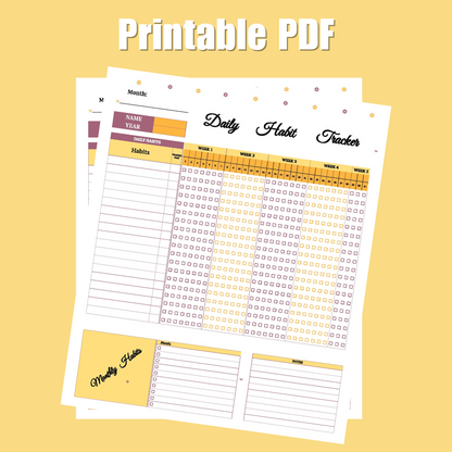 Simple Habit Tracker (Google Sheets + Printable PDF)